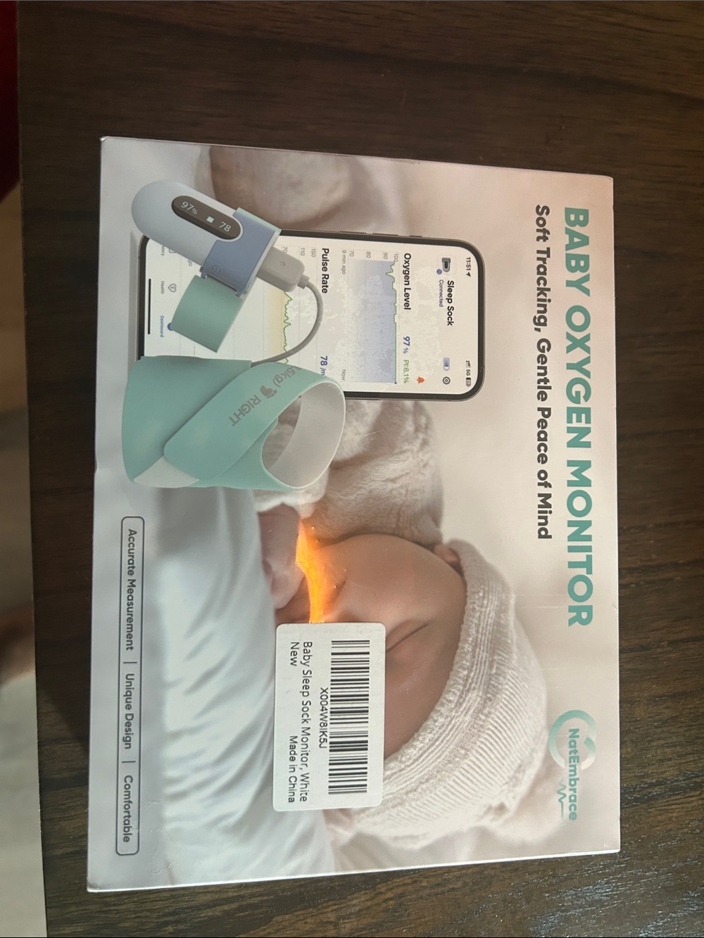Baby Oxygen Monitor by - Mint Green Baby O2 Tracker
